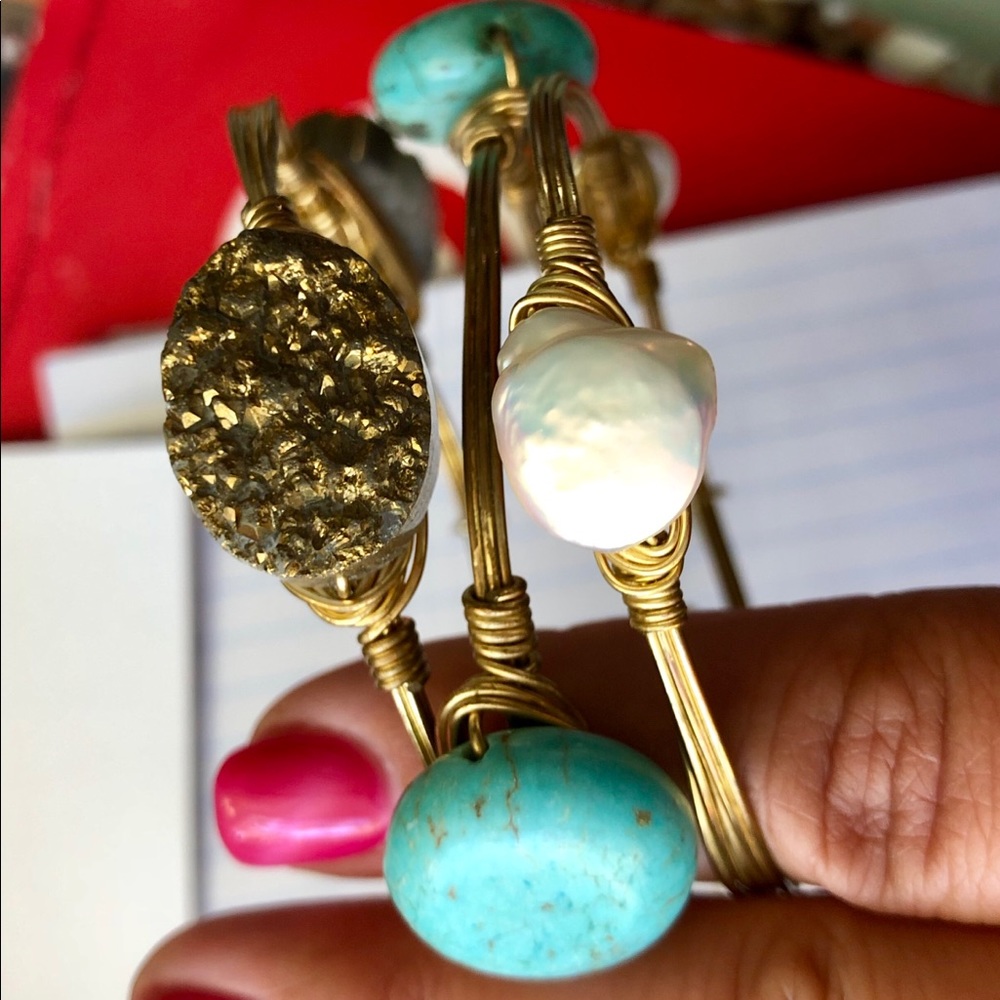 Bourbon and Boweties Bowties BB bangle lot set